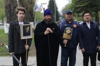 1-Епископ Амфилохий принял участие в праздновании Дня Великой Победы в Усть-Каменогорске