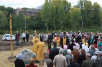 4-Епископ Амфилохий освятил место для строительства нового храма в городе Зыряновске