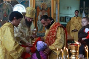 Архипастырский визит в город Зыряновск. Божественная Литургия в Свято-Даниловском храме