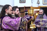 24-Божественная Литургия в Неделю крестопоклонную Великого поста в Свято-Андреевском кафедральном соборе