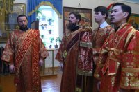 21-В Светлую Среду епископ Амфилохий совершил Божественную Литургию в Богородице-Рождественском храме Усть-Каменогорска