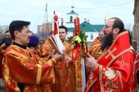 52-В четверг Светлой седмицы в главном храме Восточного Казахстана состоялось соборное служение Божественной Литургии