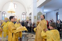 9-День памяти апостола Андрея Первозванного. Митрополит Александр возглавил Литургию в Андреевском кафедральном соборе Усть-Каменогорска