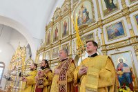 11-День памяти апостола Андрея Первозванного. Митрополит Александр возглавил Литургию в Андреевском кафедральном соборе Усть-Каменогорска