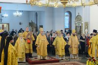 20-День памяти апостола Андрея Первозванного. Митрополит Александр возглавил Литургию в Андреевском кафедральном соборе Усть-Каменогорска