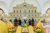 42-День памяти апостола Андрея Первозванного. Митрополит Александр возглавил Литургию в Андреевском кафедральном соборе Усть-Каменогорска