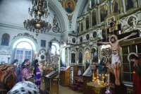 9-Архипастырский визит в Семипалатинск. Литургия Преждеосвященных Даров в Воскресенском кафедральном соборе.