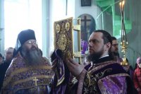 15-Архипастырский визит в Семипалатинск. Литургия Преждеосвященных Даров в Воскресенском кафедральном соборе.