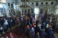 31-Архипастырский визит в Семипалатинск. Литургия Преждеосвященных Даров в Воскресенском кафедральном соборе.