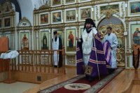 4-В канун праздника Преображения Господня  епископ Амфилохий возглавил Всенощное бдение  в Свято-Андреевском кафедральном соборе 