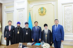 Управляющий Усть-Каменогорской и Семипалатинской епархией принял участие во встрече Главы Казахстанского Митрополичьего округа с акимом Западно-Казахстанской области