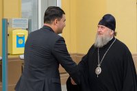 2-Управляющий Усть-Каменогорской и Семипалатинской епархией принял участие во встрече Главы Казахстанского Митрополичьего округа с акимом Западно-Казахстанской области