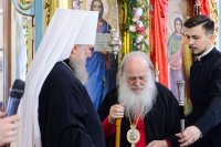 60-Епископ Амфилохий сослужил митрополиту Александру за Литургией в Михайло-Архангельском соборе Уральска