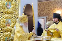 20-Глава Православной Церкви Казахстана и архипастыри Митрополичьего округа совершили воскресную Литургию в главном храме страны