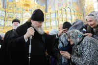 64-Глава Православной Церкви Казахстана и архипастыри Митрополичьего округа совершили воскресную Литургию в главном храме страны