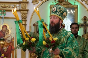 Празднование Святой Пятидесятницы в главном храме Рудного Алтая