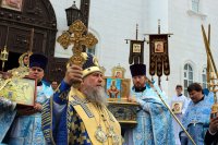 37-Епископ Амфилохий принял участие в торжествах в честь Успения Пресвятой Богородицы в главном храме Казахстана