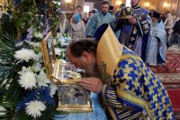 41-Епископ Амфилохий принял участие в торжествах в честь Успения Пресвятой Богородицы в главном храме Казахстана