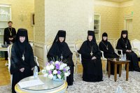 9-Глава Казахстанского Митрополичьего округа встретился с настоятельницами монастырей, прибывших на празднование 110-летия учреждения Иверско-Серафимовской обители