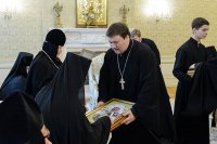 17-Глава Казахстанского Митрополичьего округа встретился с настоятельницами монастырей, прибывших на празднование 110-летия учреждения Иверско-Серафимовской обители