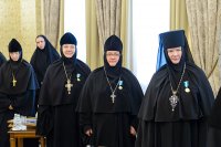 28-Глава Казахстанского Митрополичьего округа встретился с настоятельницами монастырей, прибывших на празднование 110-летия учреждения Иверско-Серафимовской обители