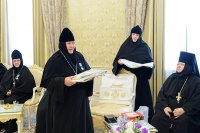 30-Глава Казахстанского Митрополичьего округа встретился с настоятельницами монастырей, прибывших на празднование 110-летия учреждения Иверско-Серафимовской обители