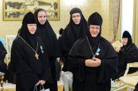 35-Глава Казахстанского Митрополичьего округа встретился с настоятельницами монастырей, прибывших на празднование 110-летия учреждения Иверско-Серафимовской обители