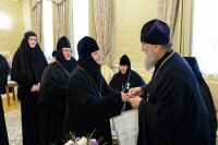 36-Глава Казахстанского Митрополичьего округа встретился с настоятельницами монастырей, прибывших на празднование 110-летия учреждения Иверско-Серафимовской обители