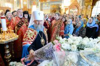 55-Епископ Амфилохий принял участие в торжествах, посвященных 110-летию учреждения и 15-летию возрождения Иверско-Серафимовской обители Алма-Аты