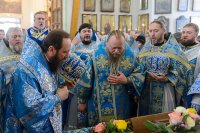 42-Торжества в честь 300-летия основания города Семипалатинска. Митрополит Александр совершил Литургию в Воскресенском кафедральном соборе 