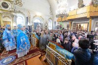 56-Торжества в честь 300-летия основания города Семипалатинска. Митрополит Александр совершил Литургию в Воскресенском кафедральном соборе 