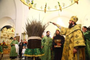 Служение епископа Амфилохия в канун праздника Входа Господня в Иерусалим