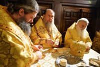 10-В 10-ю годовщину интронизации Святейшего Патриарха Кирилла в Храме Христа Спасителя совершена Литургия с участием Предстоятелей и представителей Поместных Церквей