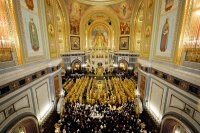13-В 10-ю годовщину интронизации Святейшего Патриарха Кирилла в Храме Христа Спасителя совершена Литургия с участием Предстоятелей и представителей Поместных Церквей