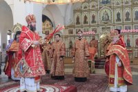 4-Служение епископа Амфилохия в Неделю о слепом в главном храме Восточного Казахстана