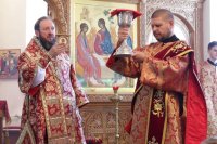 10-В день праздника пророка Божия Илии Преосвященнейший епископ Амфилохий совершил Литургию в старейшем храме Рудного Алтая