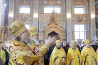 12-В неделю мясопустную в Алма-Ате состоялись торжества по случаю принесения ковчега с мощами святителя Тихона, Патриарха Всероссийского 