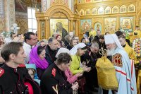 48-В неделю мясопустную в Алма-Ате состоялись торжества по случаю принесения ковчега с мощами святителя Тихона, Патриарха Всероссийского 