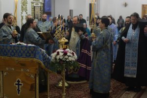 Служение епископа Амфилохия в канун праздника Введения во храм Пресвятой Богородицы