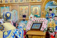 28-Епископ Амфилохий принял участие в торжествах в память 15-летия Собора новомучеников и исповедников Казахстанских и принесения в Алма-Аты Курской-Коренной иконы Божией Матери "Знамение" 