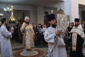Великая вечерня в день Рождества Христова в Андреевском кафедральном соборе