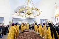 17-День памяти апостола Андрея Первозванного. Митрополит Александр возглавил Литургию в Андреевском кафедральном соборе Усть-Каменогорска.