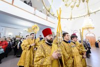 27-День памяти апостола Андрея Первозванного. Митрополит Александр возглавил Литургию в Андреевском кафедральном соборе Усть-Каменогорска.