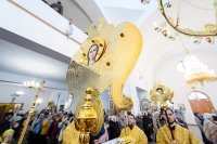 28-День памяти апостола Андрея Первозванного. Митрополит Александр возглавил Литургию в Андреевском кафедральном соборе Усть-Каменогорска.