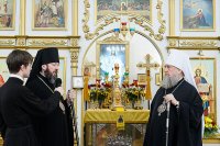 39-День памяти апостола Андрея Первозванного. Митрополит Александр возглавил Литургию в Андреевском кафедральном соборе Усть-Каменогорска.