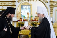 42-День памяти апостола Андрея Первозванного. Митрополит Александр возглавил Литургию в Андреевском кафедральном соборе Усть-Каменогорска.