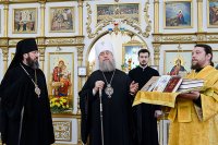 45-День памяти апостола Андрея Первозванного. Митрополит Александр возглавил Литургию в Андреевском кафедральном соборе Усть-Каменогорска.