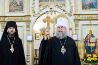46-День памяти апостола Андрея Первозванного. Митрополит Александр возглавил Литургию в Андреевском кафедральном соборе Усть-Каменогорска.