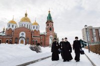 48-День памяти апостола Андрея Первозванного. Митрополит Александр возглавил Литургию в Андреевском кафедральном соборе Усть-Каменогорска.