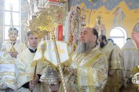 28-В Лазареву субботу епископ Амфилохий сослужил Главе Митрополичьего округа за Литургией на месте подвигов новомучениц и исповедниц Акмолинских